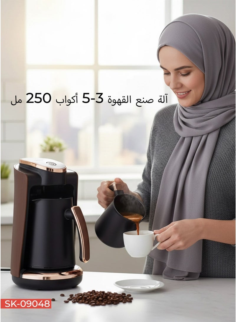 Sokany Turkish Coffee Maker SK-09048, Electric Coffee Pot 550W, Fast Brewing Turkish Coffee Machine, 250 ml Capacity for 3–5 Cups, One-Touch Control, Ideal for Home, Office & Hotel Use - Image 4